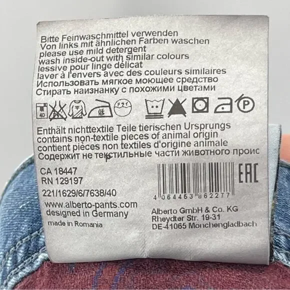 ALBERTO Luxury Pipe Regular Fit Coolmax Lightweight Jeans Size 32 Preppy Casual - Picture 13 of 15